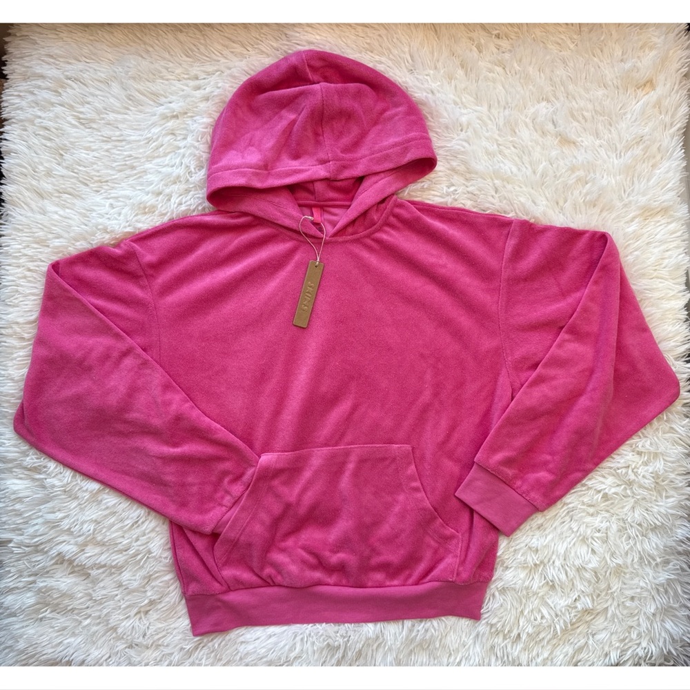 Skims | Terry Lounge Pullover Hoodie & Leggings | Watermelon | Small - Picture 3 of 7